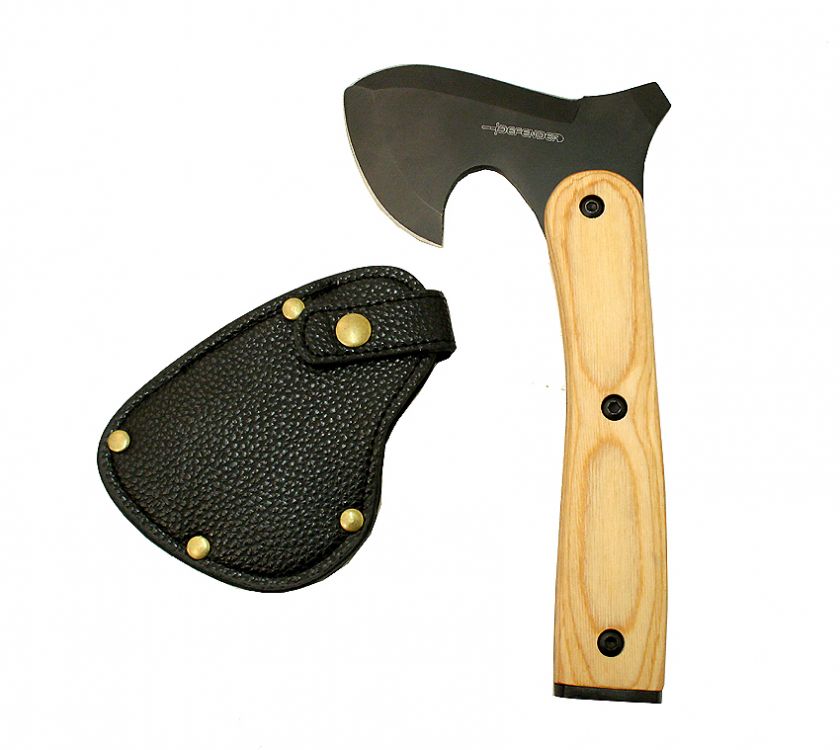 Hunting Camping Axe With Leather Sheath New Full Tang  