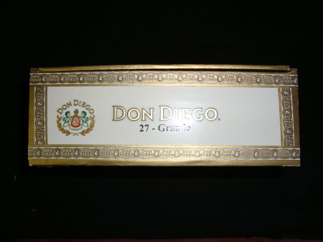 Don Diego Cigar Box, 7 3/4 x 6 5/8 x 2 1/4  