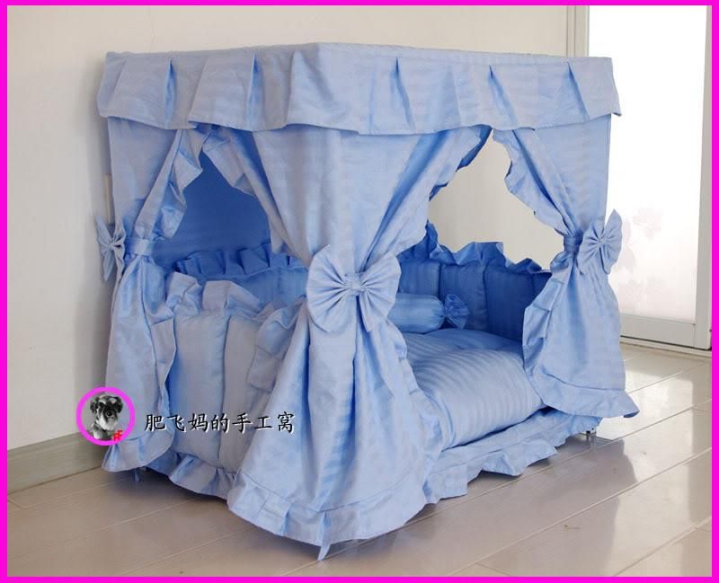   Handmade Princess Pet Dog Cat Bed House + 1 Candy Pillow  