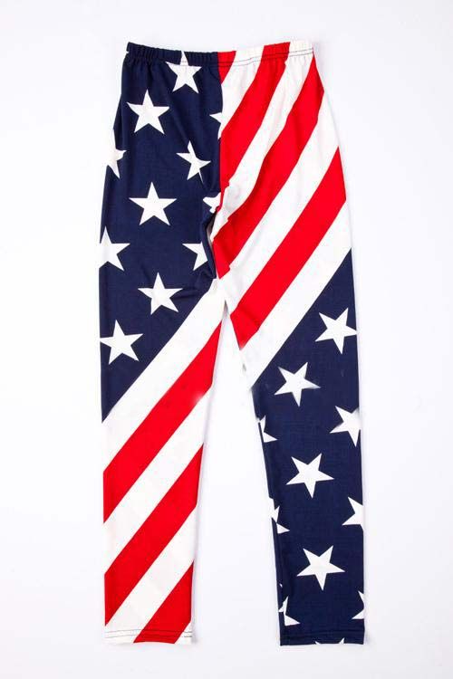 USA American Flag Tights Leggings Pants One Size  