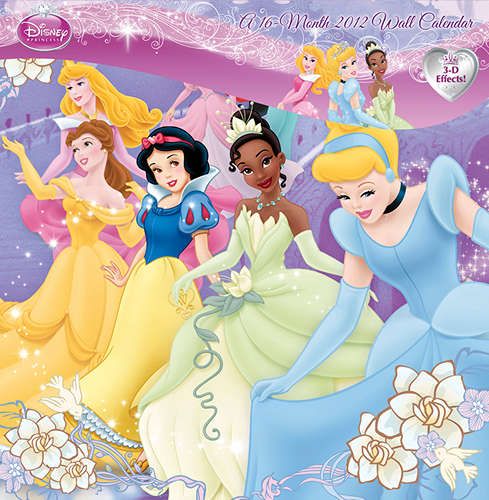 Disney Princess 3D 2012 Wall Calendar 1438811942  