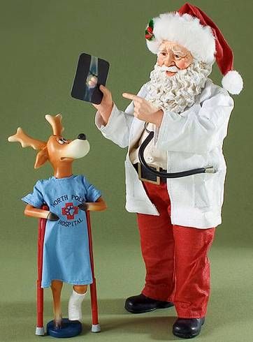 2008 CLOTHTIQUE *Tough Break* SANTA DOCTOR REINDEER NIB  