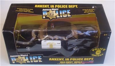 1964 Chevy IMPALA ANKENY, IA. POLICE Department ERTL 118 LE Diecast 