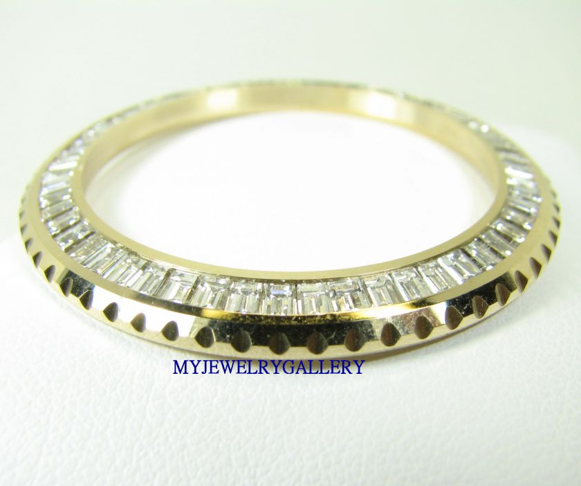 18KY GOLD BAGT DIAMOND BEZEL FOR ROLEX GMTII SUBMARINER  