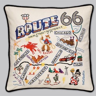 CAT STUDIO ROUTE 66 PILLOW NEW CATSTUDIO  