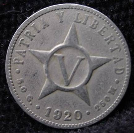 Republic of Cuba 1920 Coin  