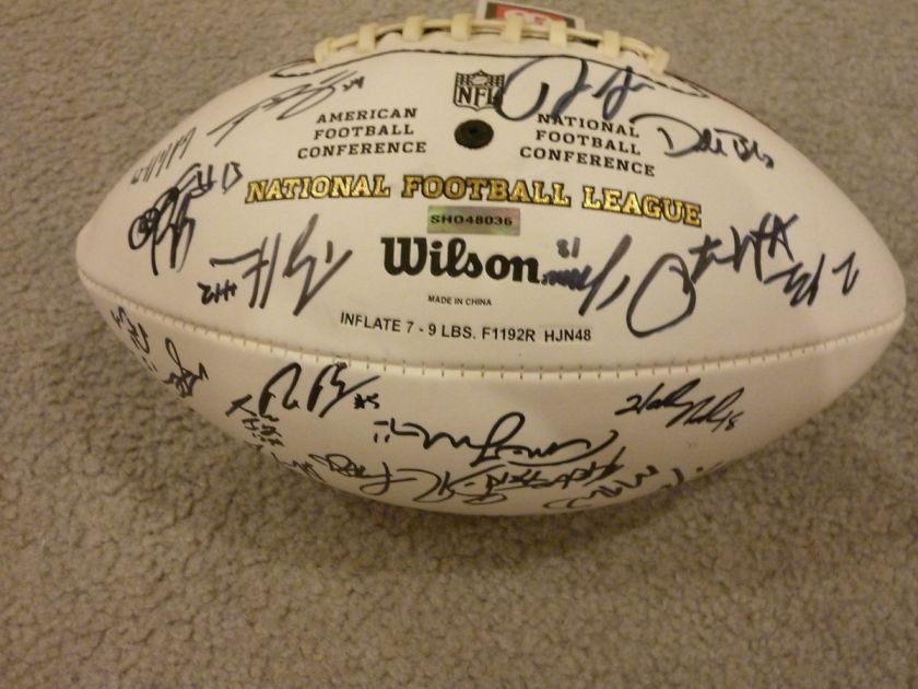 2009 ROOKIE CLASS SIGNED FOOTBALL UDA STAFFORD SANCHEZ WALLACE FREEMAN 