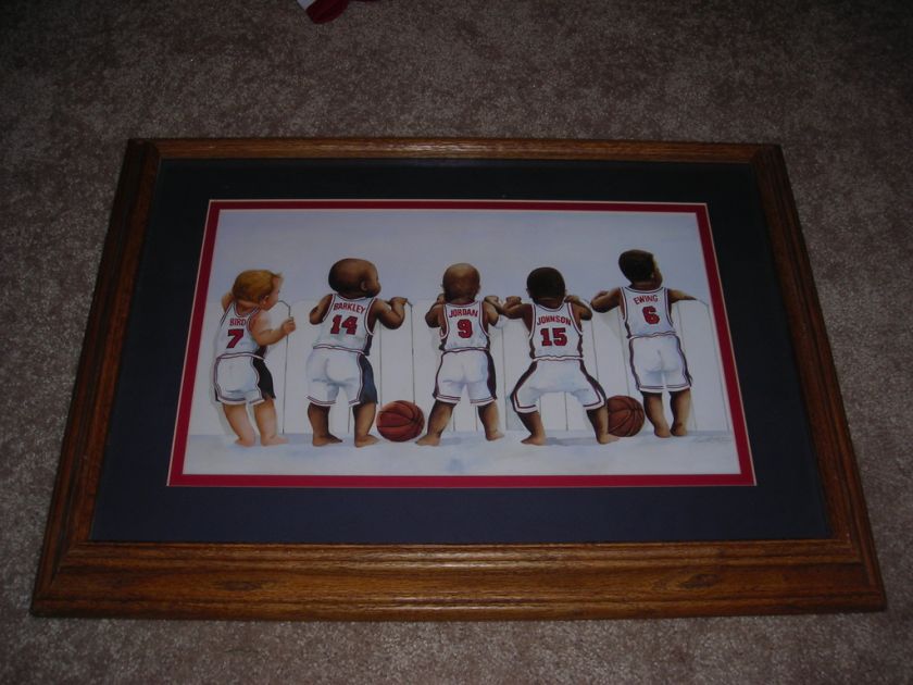 1994 Kenneth Gatewood DREAM TEAM BABIES FRAMED PRINT  