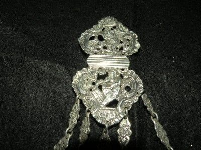 ANTIQUE ENGLISH STERLING SEWING CHATELAINE G. UNITE  