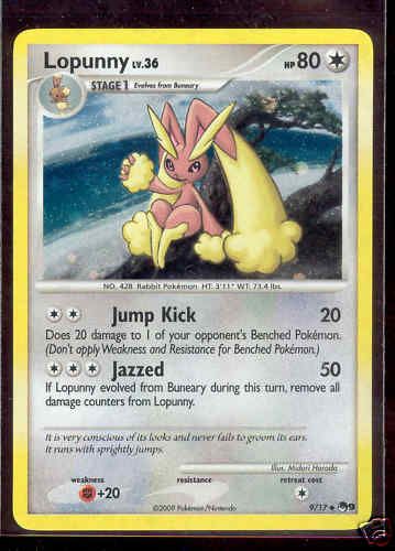 Pokemon LOPUNNY 9/17 Promo Card POP Series 9 HOLO MINT  