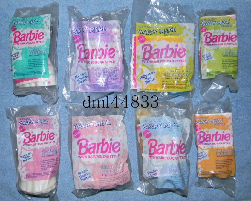 MIP 1993 McDonalds Barbie Mint Set   Lot of 8  