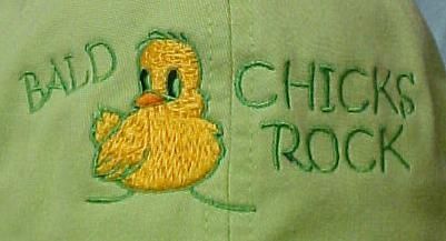 Bald Chicks Rock Chemo Hat Adams Lime Baseball Cap  