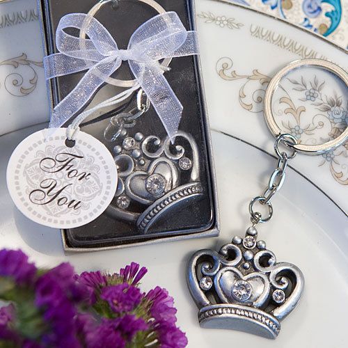 100 Cinderella Fairy Tale Crown Keychain Wedding Favor  