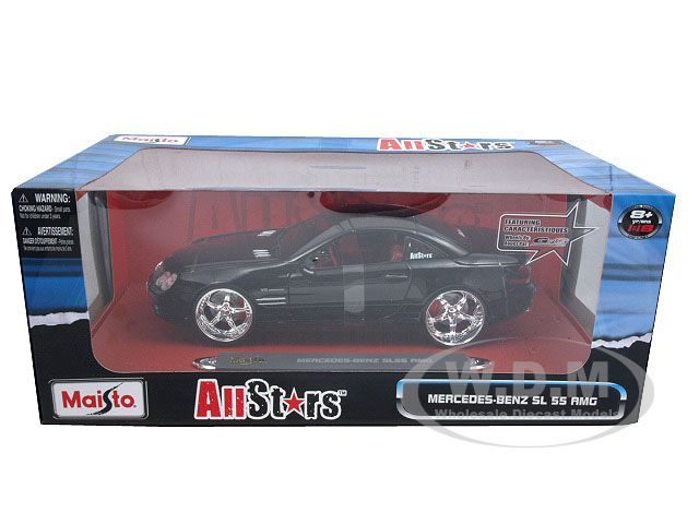   car model car of Mercedes SL 55 AMG Black die cast car by Maisto