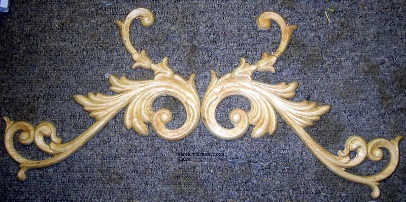 SET WOOD EMBOSSED APPLIQUE 7X 10 1/4 EACH PIECE HQ024  