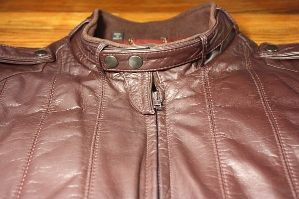 40 * vtg 80s brown leather MEMBERS ONLY cafe racer DETAILED jacket 