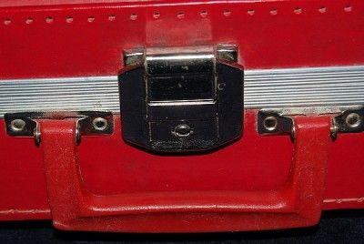 Vintage 1960s Going To Grandmas Red Little Girls Suitcase  