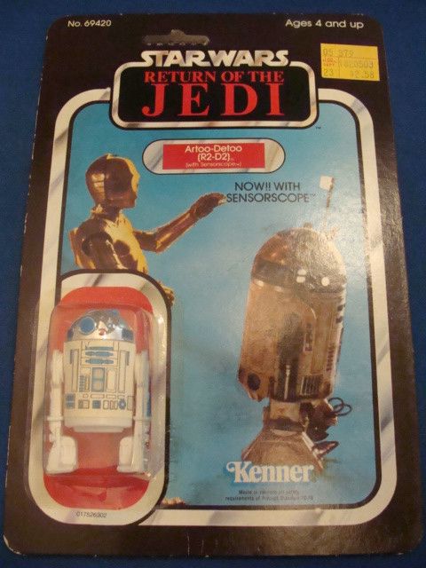 R2 D2 Sensorscope C8.5 ROTJ 65 Back Carded Star Wars MOC  