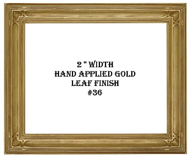 Hand applied Gold Leaf Finish 9 x 12 Picture Frame #36  