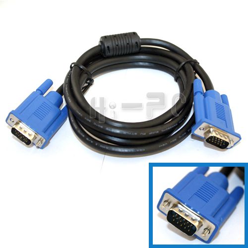 VGA TO VGA 15 PIN MALE 6FT COMPUTER MONITOR CABLE CORD  