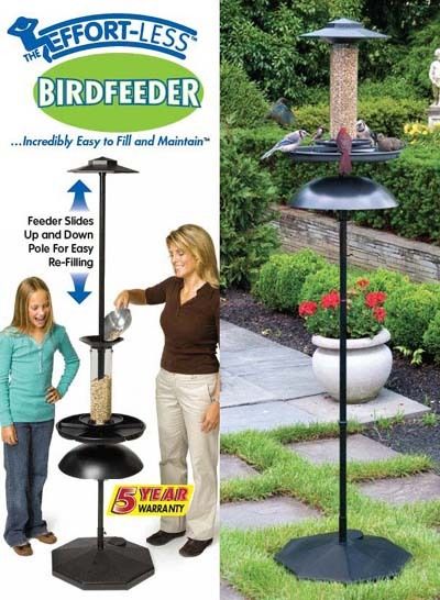 EffortLess Bird Feeder With Stand, Pole & Baffel  