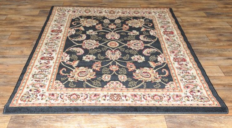 Persian Black Floral 82x910 Area Rug Carpet (AREA SIZE 9x12) FREE 