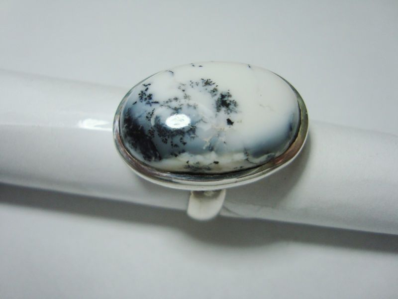 Beautiful Dendritic Moss Agate Ring In SterlSilver.925  