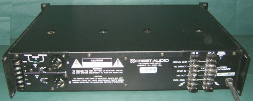 CREST AUDIO FCV220 FCV 220 FCV SERIES POWER AMPLIFIER  