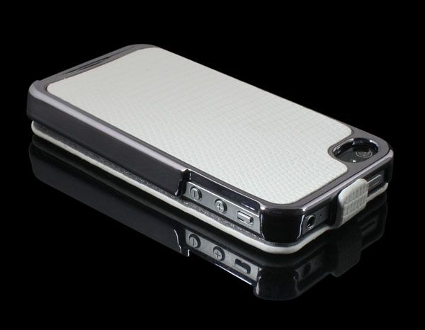 Deluxe Snake Flip Leather Chmore Case Cover Skin for Apple iPhone 4S 4 