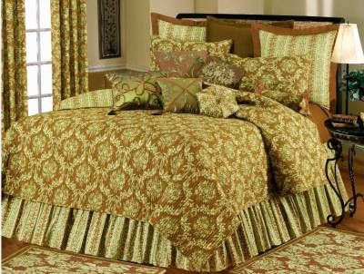 WILLIAMSBURG WINDSOR 8 PC OVERSIZE QUEEN BEDDING SET  