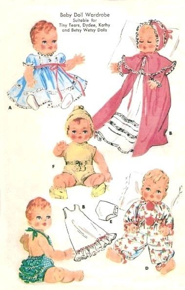 VINTAGE 15 16 DY DEE BABY DOLL CLOTHES Pattern 2001  