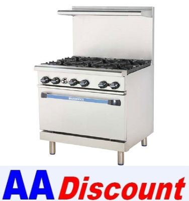    RADIANCE RESTAURANT RANGE 6 BURNER 1 OVEN TAR 6 LP GAS STOVE  