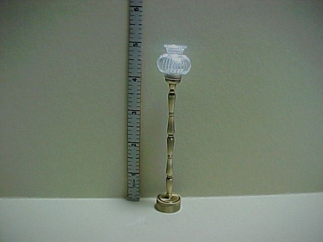 Battery Operated Floor Lamp  Gunmetal #F4S Dollhouse Miniature  