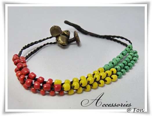 Rasta Ankle Bracelet Handmade Bead Bell Bohemian Sexy 9  