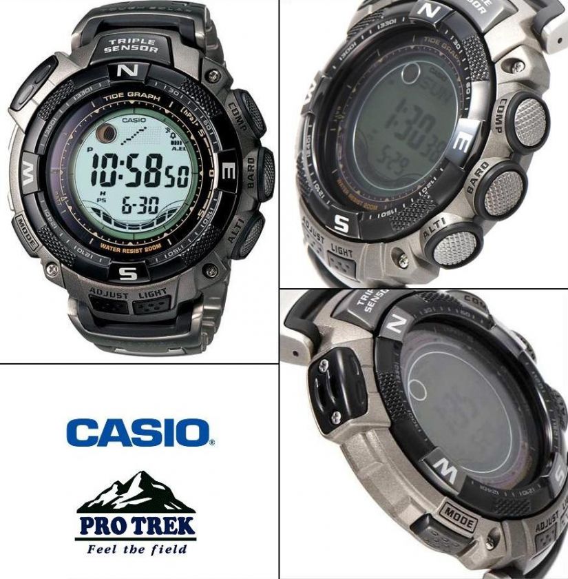 CASIO PROTREK SOLAR POWER PRG130T PRG 130T 7V TITANIUM  