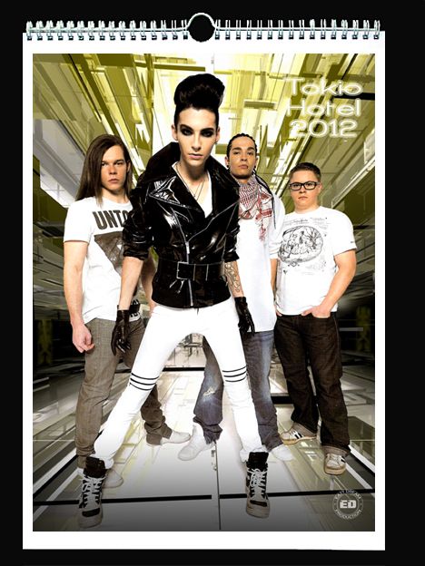 TOKIO HOTEL 2012 WALL HOLIDAY CALENDAR  