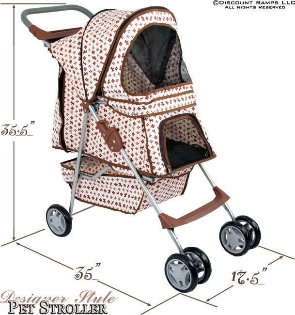 DESIGNER FOLDING DOG STROLLER CARRIER PET STROLLERS (PET STR 3 