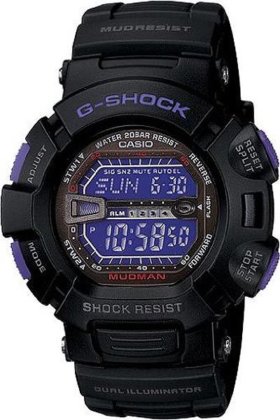 Casio G9000BP 1 Mens G Shock Black Resin 200M WR Dive Watch  