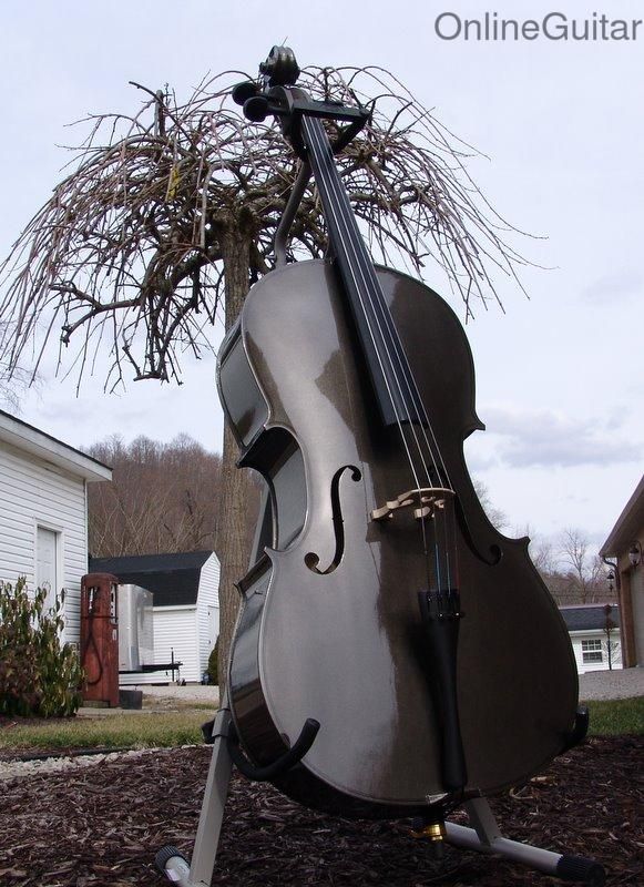 NEW 4/4 GUN METAL GRAY CELLO w/ CASE, STAND + WARRANTY  