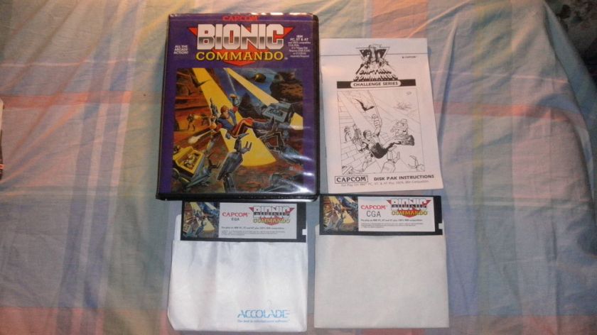 1988 Bionic Commando Arcade IBM PC Computer Game CIB  