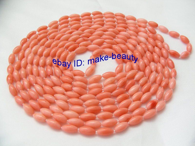 stunning long 100 10mm baroque pink natural coral necklace  