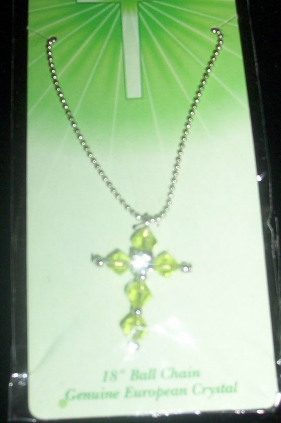 EUROPEAN CRYSTAL CROSS NECKLACE  