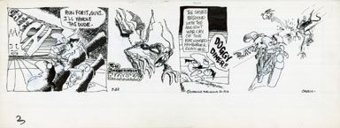 DAN ONEILL   ODD BODKINS DAILY ORIGINAL ART 7 22 70  