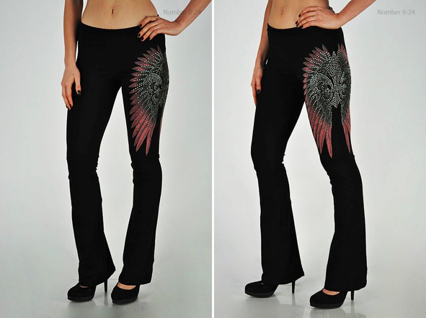 Yoga Pants with Fleur De Lis and Pink Wing (High Quality) VARIOUS SIZE 