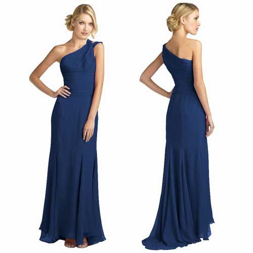 One Shoulder Chiffon Formal Gown Evening Dress AU 6~24  