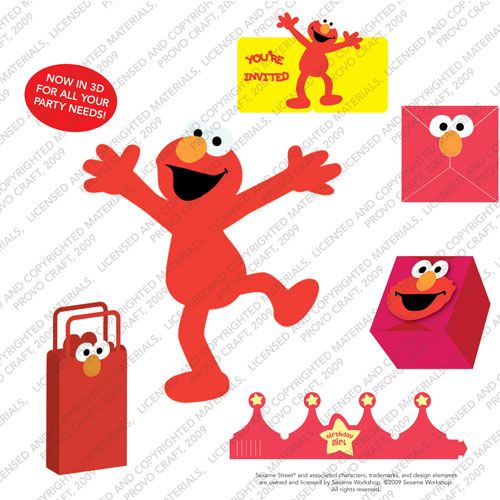 CRICUT Cartridge Sesame Street ELMO Party, Font Shape  