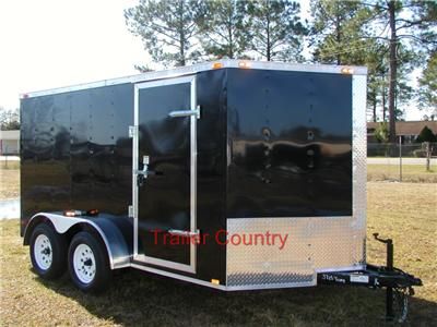 NEW 6x12 6 x 12 V Nose Enclosed Cargo Trailer w/Ramp  