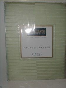 NEW ROYAL BATH SAGE GREEN STRIPE SHOWER CURTAIN NIP  