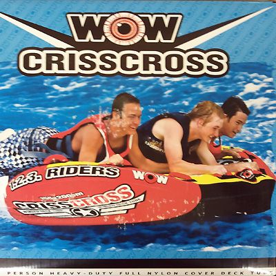 WOW Crisscross Towable Innertube Raft   up to 3 people  