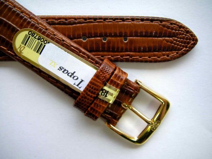 Di Modell Topas gold brown teju lizard watch band  